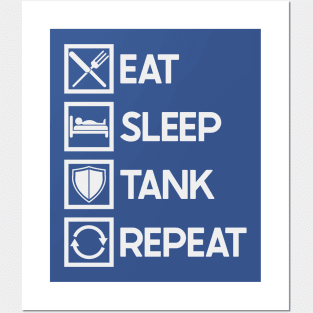 Eat Sleep Tank Posters and Art